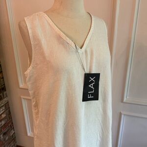 FLAX Linen Maxi Two Way Dress, with Pockets, Ivory